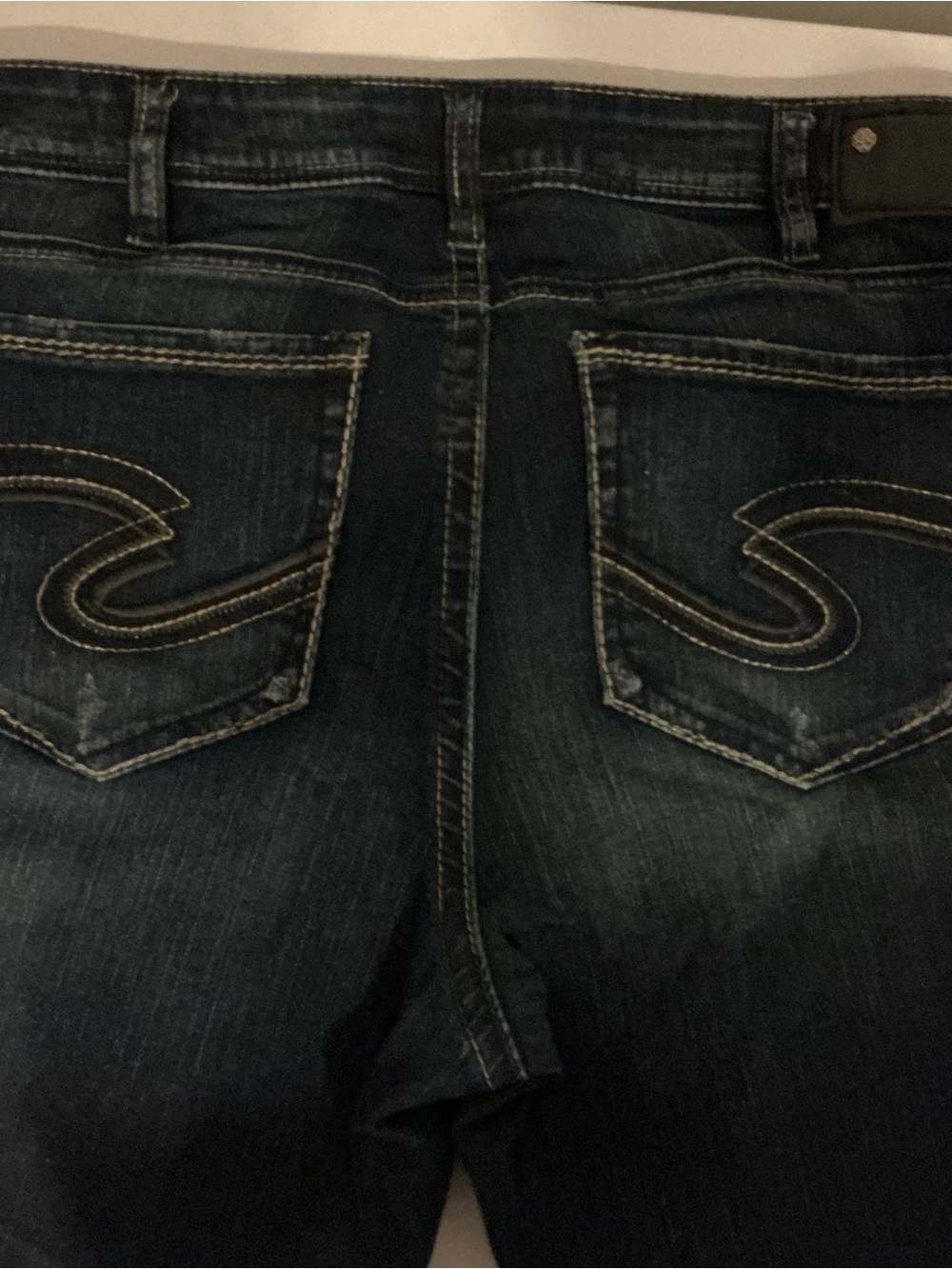 Silver Jeans Women's Skinny Dark Blue Washed Denim - size 16 length 31